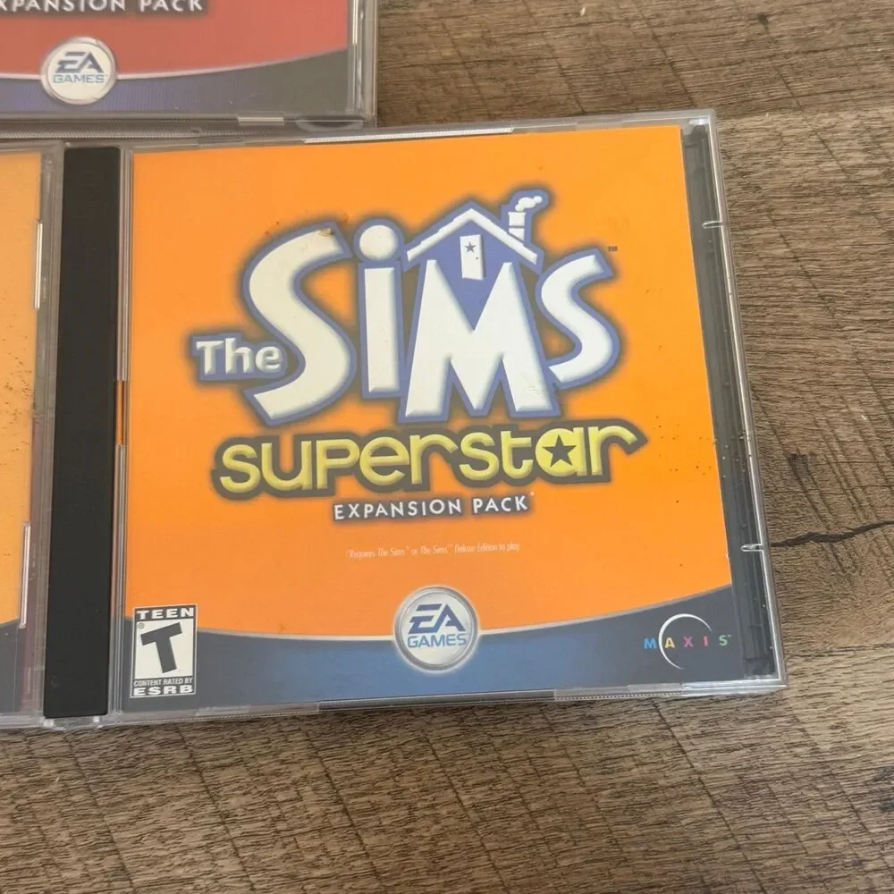 3 The Sims PC CD-ROM expansion packs video game - Hot Date, Vacation, Superstar